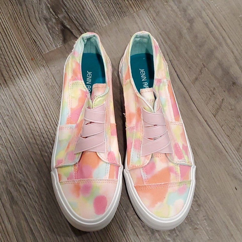 Jenn Ardon Canvas Deep Pink Tie Dye Shoes Size 8.5 - Picture 2 of 5